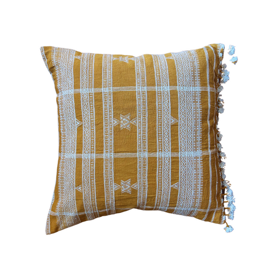 SAVANI HANDWOVEN CUSHION - CHICKPEA YELLOW