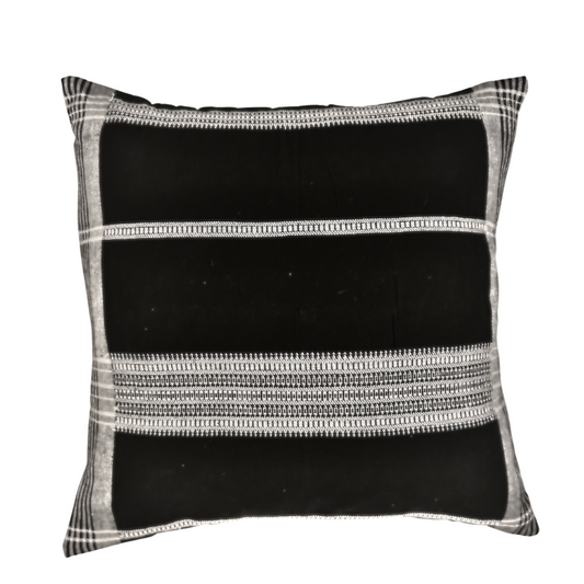 AMBER HANDWOVEN CUSHION - MONOCHROME