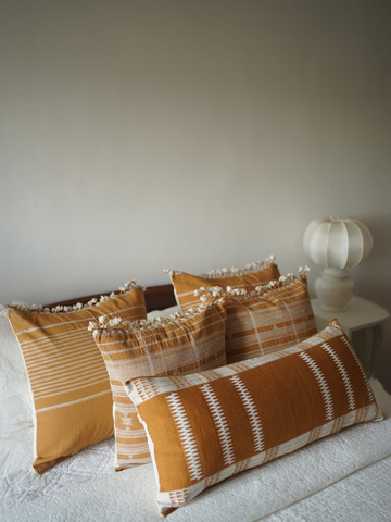 SIMI HANDWOVEN CUSHION - CHICKPEA YELLOW