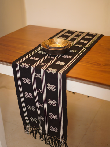 PATKAI HANDWOVEN TABLE RUNNER - MONOCHROME