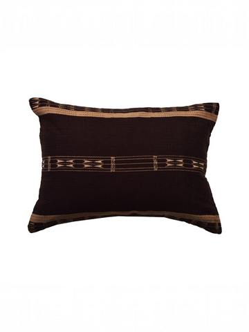 ASUKA HANDWOVEN CUSHION - BROWN AND BEIGE