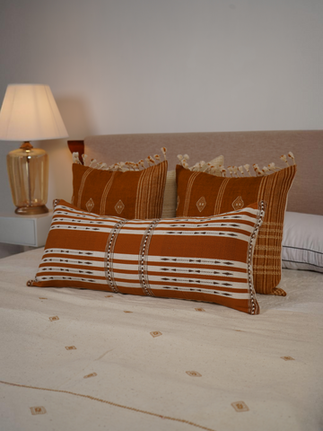 REVA HANDWOVEN LUMBAR - CARAMEL