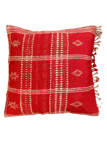 POINSETTIA CUSHION - RED