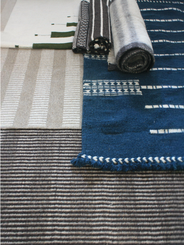 NEEL HANDWOVEN RUG - INDIGO