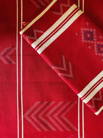 TAM TABLE RUNNER | RED AND WHITE