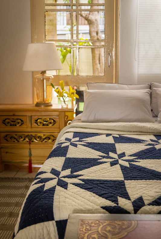 NILA PATCHWORK QUILT- INDIGO