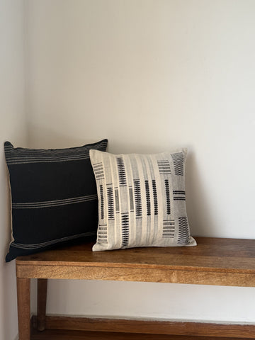 GIA HANDWOVEN CUSHION - MONOCHROME