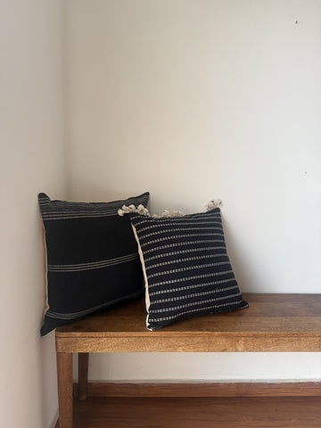 EDA HANDWOVEN CUSHION - MONOCHROME