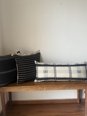 INALI HANDWOVEN LUMBAR - MONOCHROME