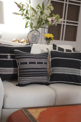 HARMIR HANDWOVEN CUSHION - MONOCHROME