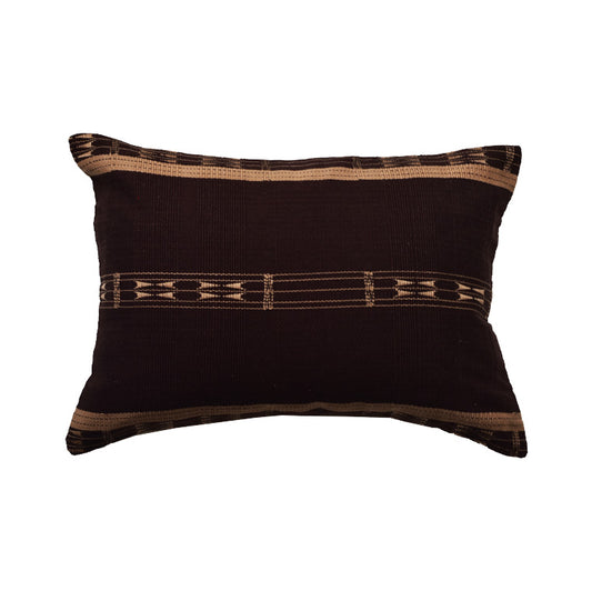ASUKA HANDWOVEN CUSHION - BROWN AND BEIGE